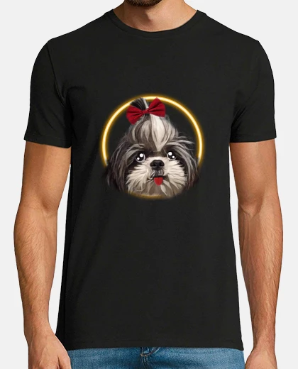 T-shirt shih tzu angelo cane foto