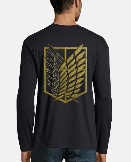 Tee-shirt Shingeki kyojin pas de bouclier - avant et broderie dos