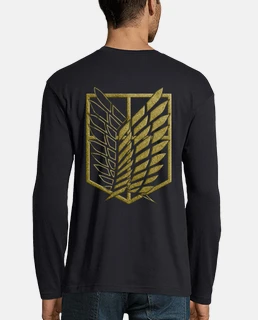 Shingeki kyojin pas de bouclier - avant et broderie dos