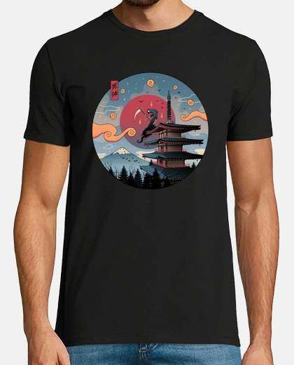 Tee-shirt shinigami en chemise edo homme