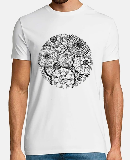 Tee-shirt shirt de cercle de mandalas, homme