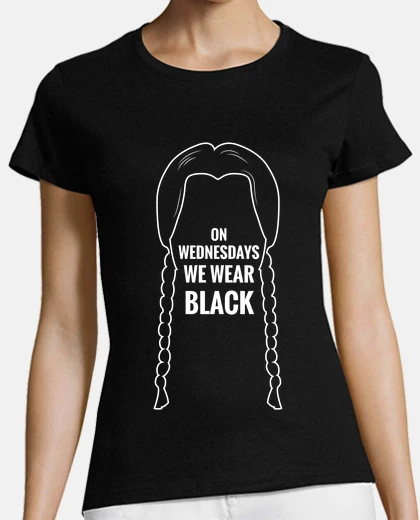 T-shirt shirt girl on wednesdays we wear black