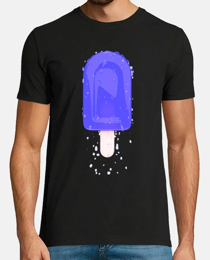 Tee-shirt shirt noir crème glacée ananas