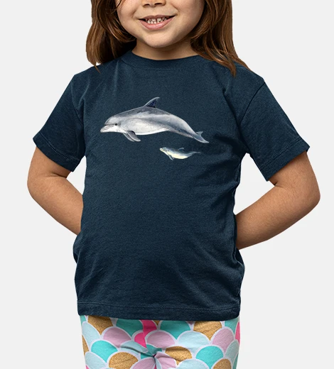 Kids shirt toddler girl dolphin mole (tursiops truncatus)