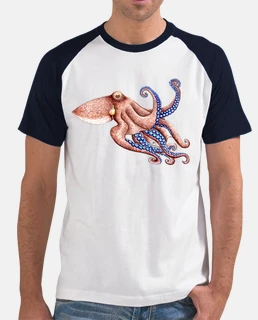 shirt poulpe bleu