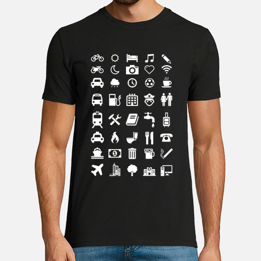 shirt with emoticons for travelers