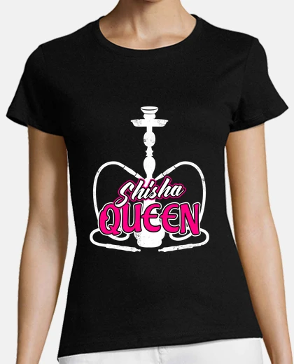 Camiseta shisha queen pipa de agua amantes de la