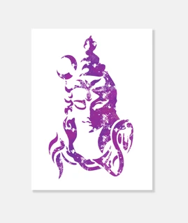 shiva de estilo desgastado púrpura