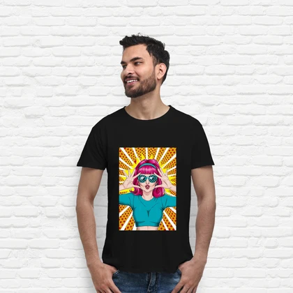 Tシャツ・カットソー ASCLO Pop Art Print Short Sleeve T Shirt (2color) TOP - ASCLO