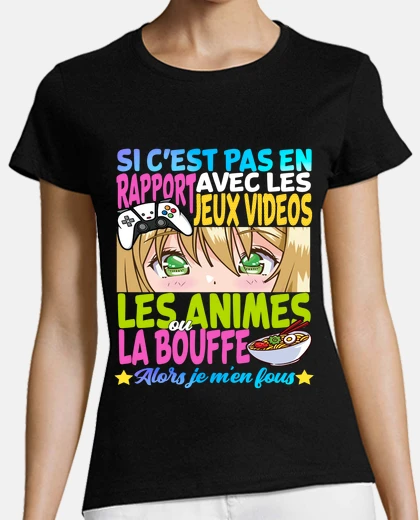 Tee-shirt Si C est Pas En Rapport Avec Manga Jeux