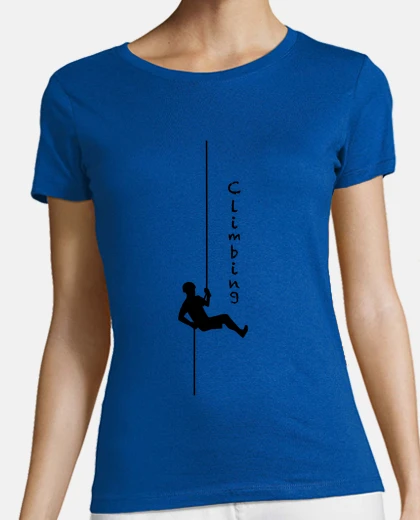 T-shirt si va off-climbing donna, manica corta, blu royal, qualità premium
