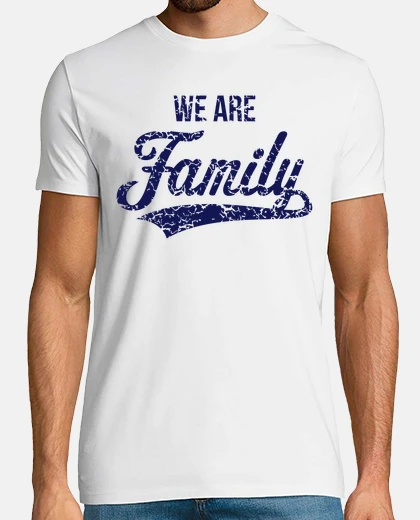 T-shirt siamo una famiglia - navy vintage