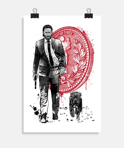 Poster sicario e cucciolo solitari