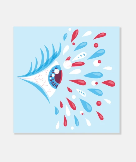 Wall Side Looking Psychedelic Eye