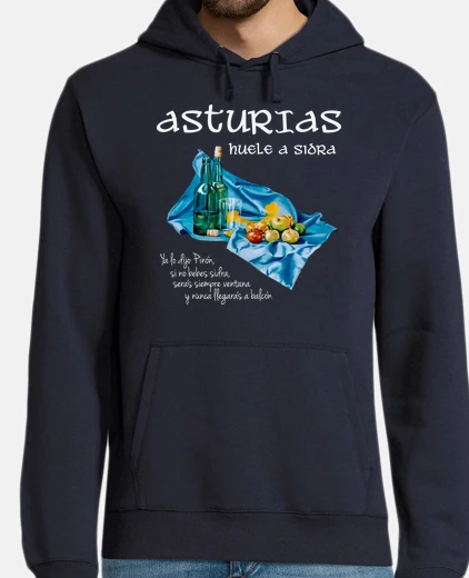 Sudadera Sidra asturiana fondo oscuro - Jersey con capucha