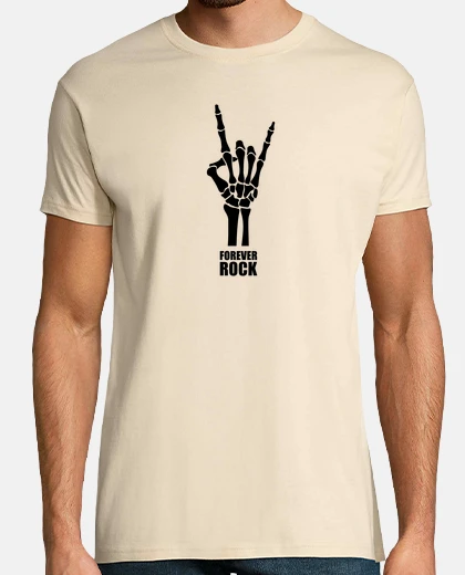 Camiseta siempre rock negro