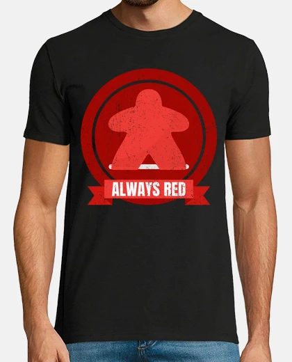 Playera siempre rojo diseño meeple