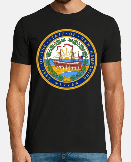T-shirt sigillo di stato del nuovo hampshire