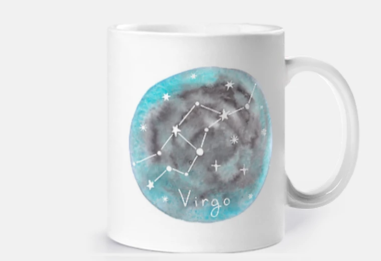 Mug signe astrologique de la vierge ,tasse, personnalisable, caractère,
