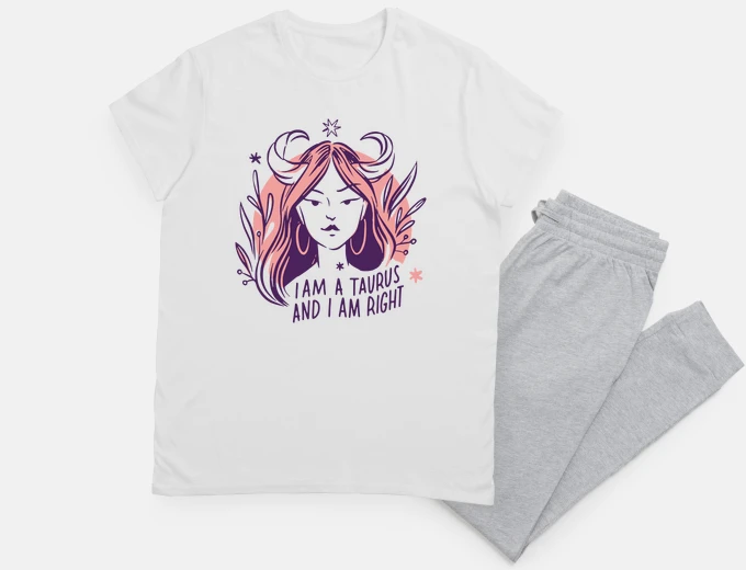 Pyjama signe astrologique du taureau chez les femmes,