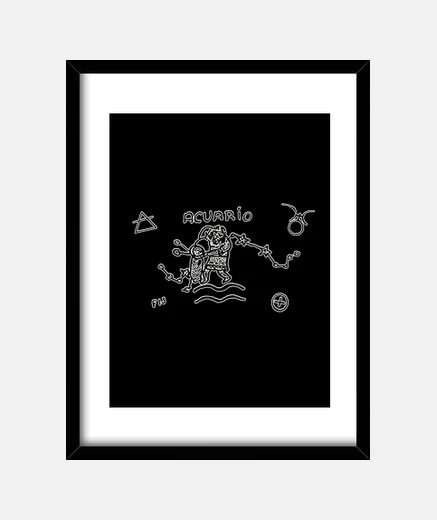 Cadre signe du zodiaque verseau