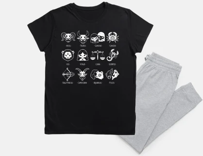 signes du zodiaque noir
