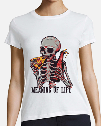 híbrido Gimnasta Doncella Camiseta significado de la vida esqueleto... | laTostadora