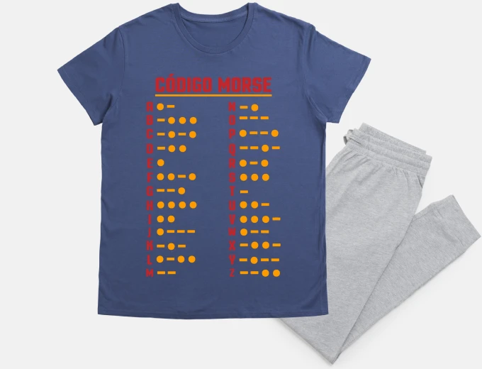 Pijama Signos Alfabeto Código Morse Telégrafo Radiaficionado Radio