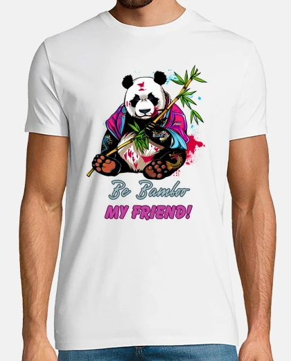T-shirt sii amico del bambù pan da tattooo aje