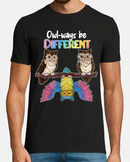 T-shirt sii sempre diverso: simpatico gufo arco