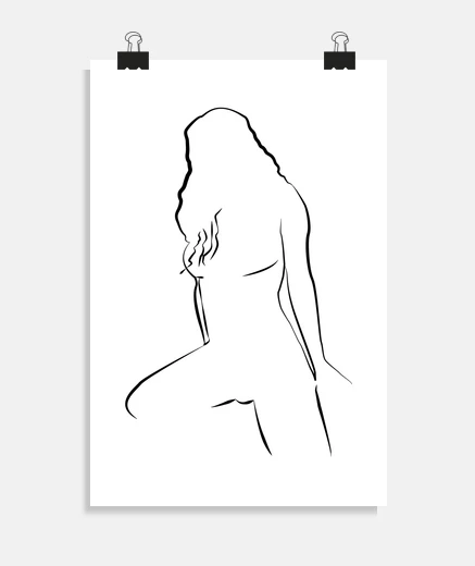 Poster silhouette de femme noire