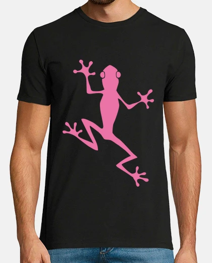 Tee-shirt silhouette de grenouille rose