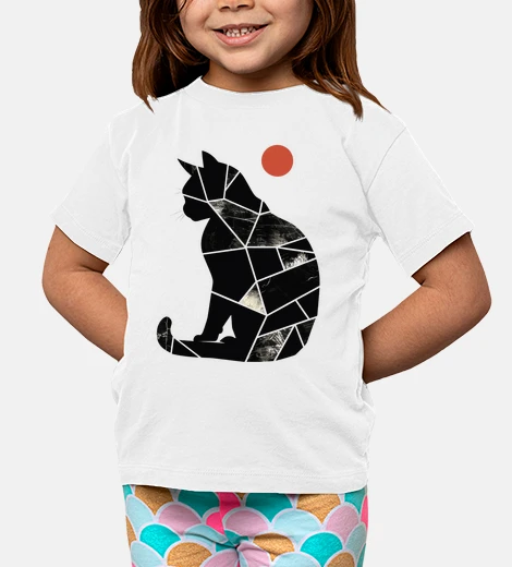 Kids silhouette Geometry Kitten Lover