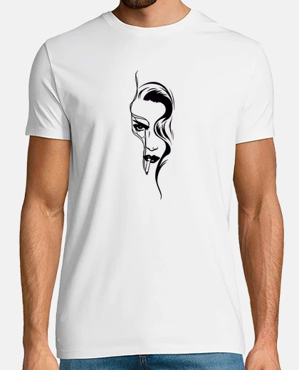 Camiseta silueta de mujer sexy fumando