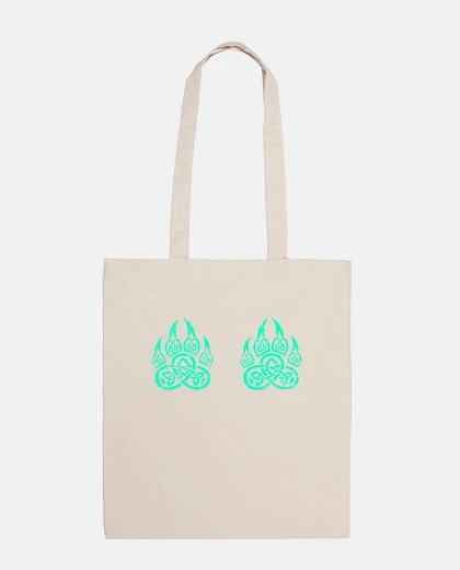 Bolsa silueta de patas de lobo nórdico viking