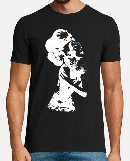 Camiseta Silueta Mujer Genio Lámpara blanca
