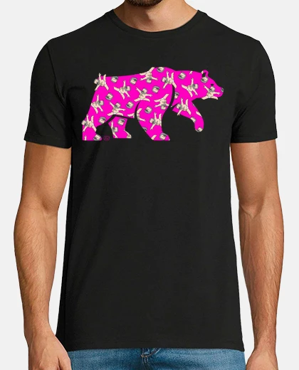 Camiseta SILUETA OSO PINK