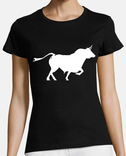 Playera Silueta Toro Blanca