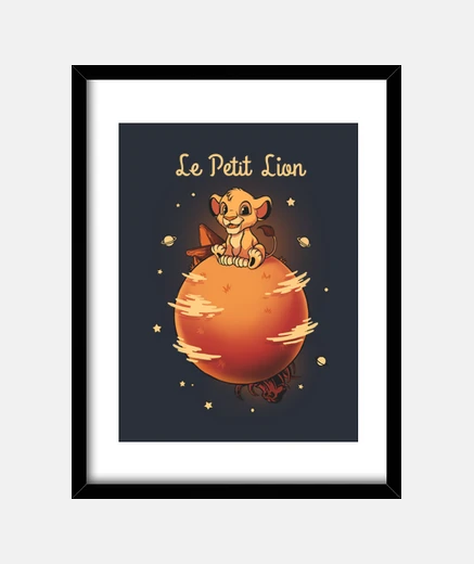 Framed simba le petit lion
