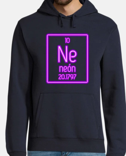 Felpa simbolo chimico luci al neon tavola periodica insegnante fisica delle scienze