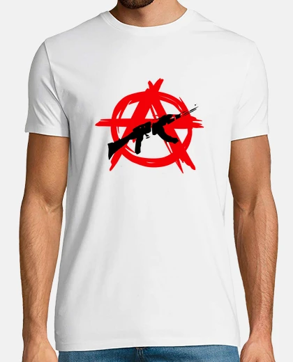 Camiseta símbolo de la anarquía ak-47