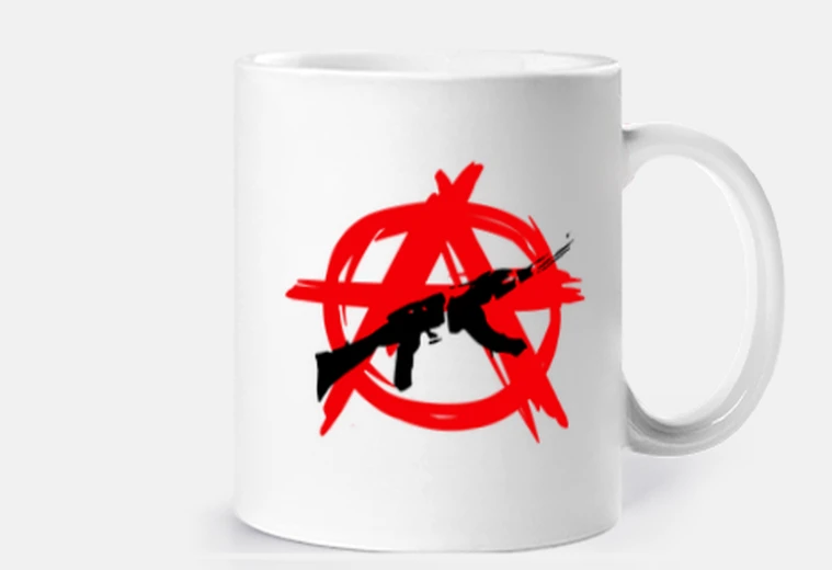 Tazza simbolo dell39anarchia ak-47