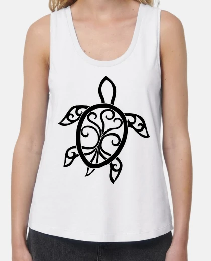 T-shirt simbolo della tartaruga di mare nero