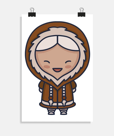 Poster simbolo inuit eschimesi igloo pole poster artistico workshop poster di classe bambino stanza bebè