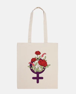 Símbolo feminista flores