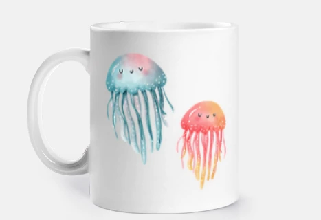 simpatiche meduse che sorridono sul mar