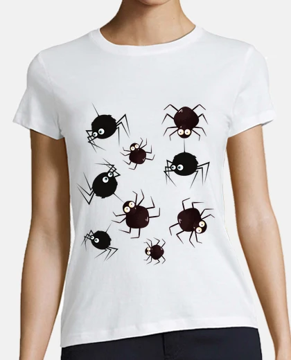 T-shirt simpatici ragni neri