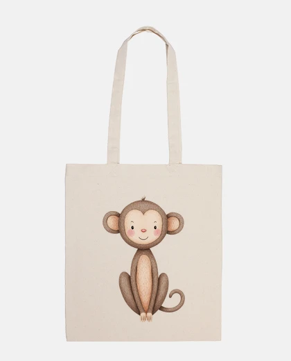 Borsa simpatico bambino scimmietta