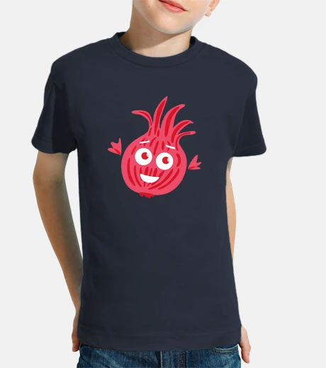 Abbigliamento simpatico cartone animato divertente cipolla rossa