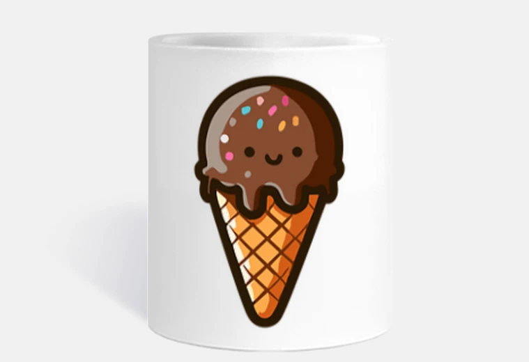 Tazza simpatico cono gelato al cioccolato - g